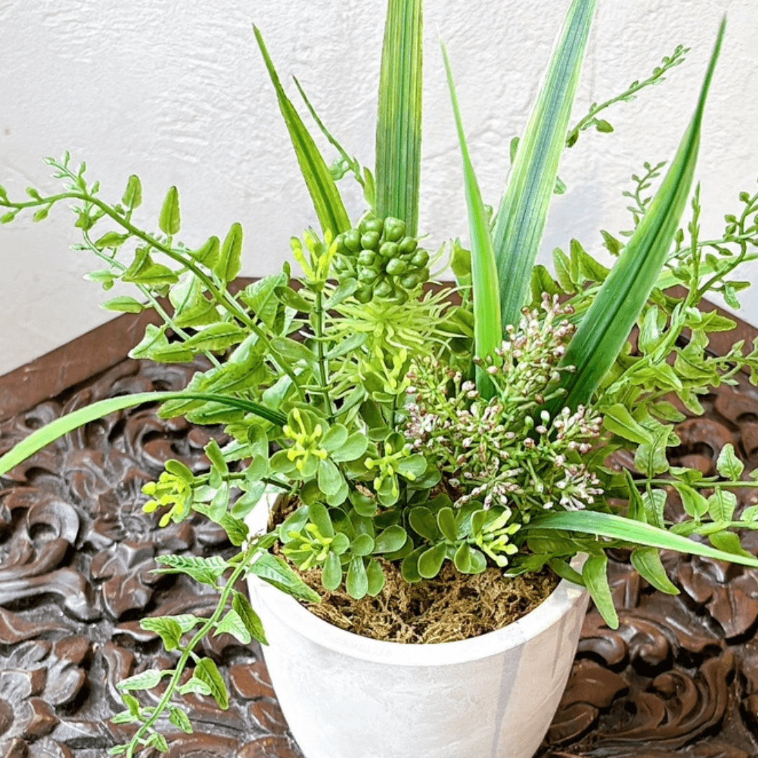 アーティフィシャルフラワー　フェイクグリーン　鉢植え　造花　ナチュラル